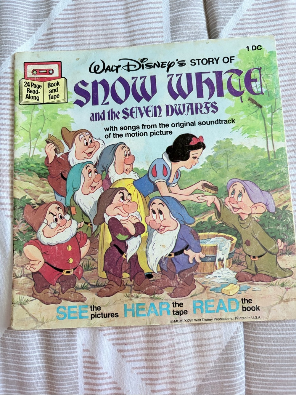Walt Disney Snow White and the Seven Dwarfs Vintage book only